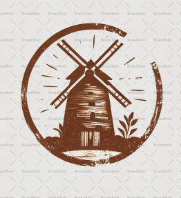 Rustikale Windmühle